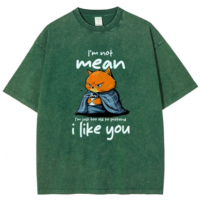 I Am Not Mean Vintage Distressed T-shirt