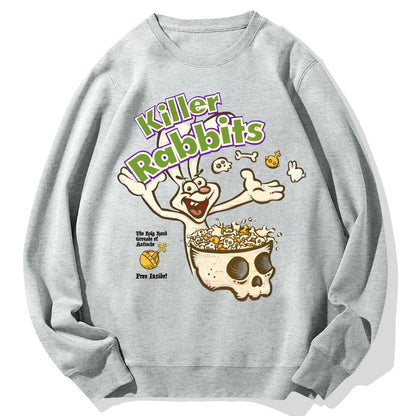 Killer Rabbit Cereal Geek Cotton Sweatshirt