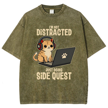 Doing Side Quest Vintage Distressed T-shirt