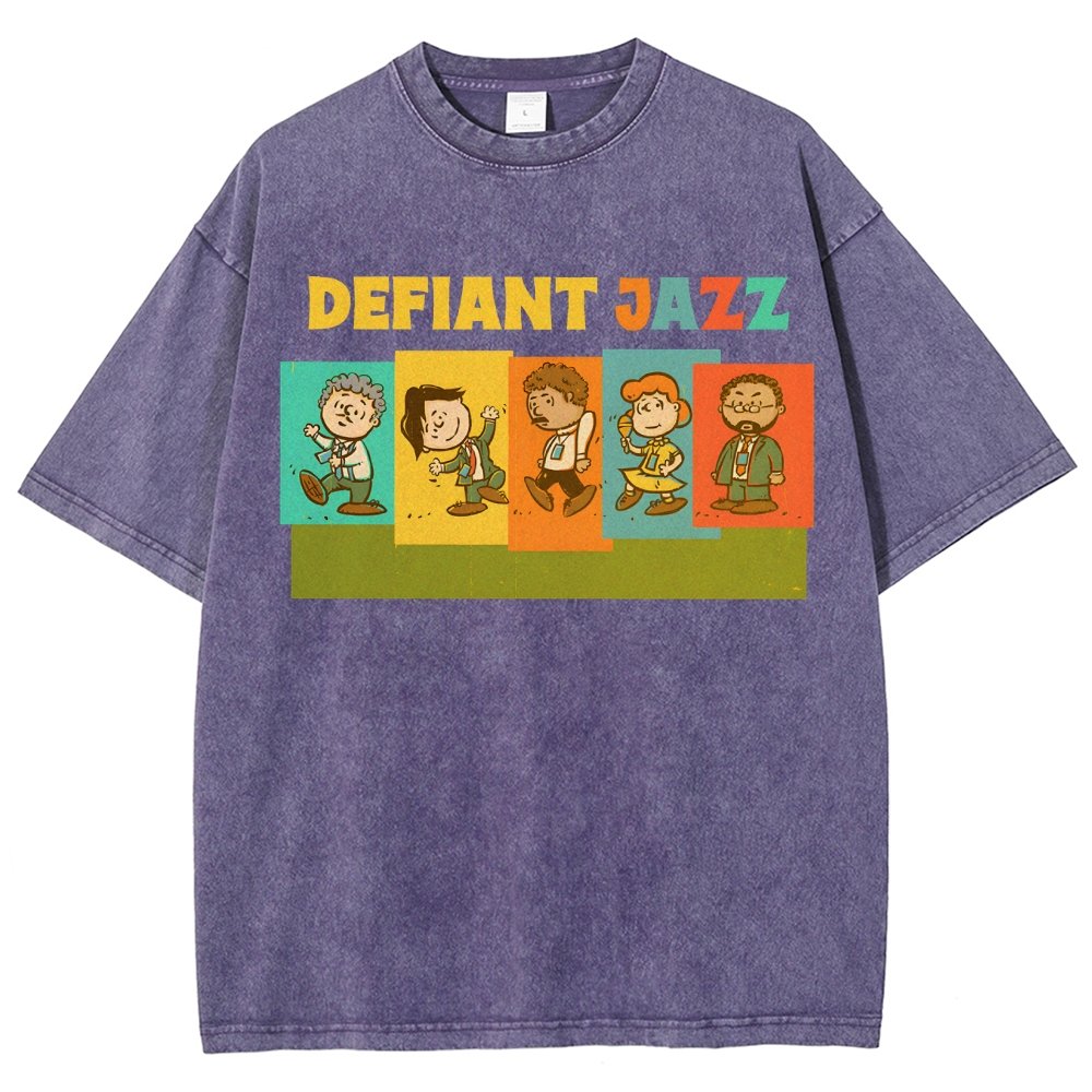 Defiant Jazz Vintage Distressed T-shirt