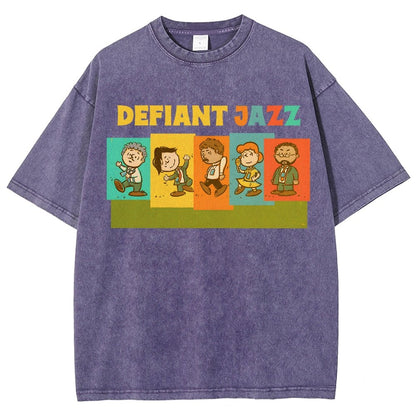 Defiant Jazz Vintage Distressed T-shirt