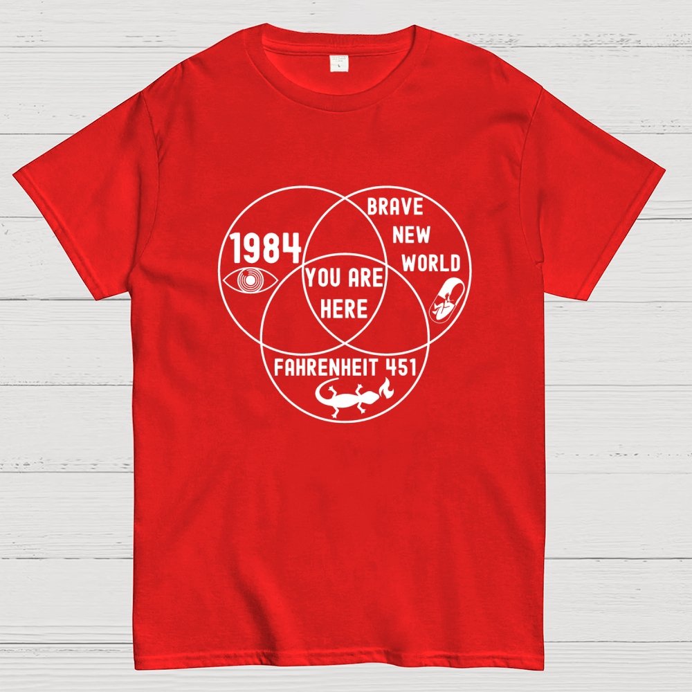Funny Dystopian Venn Diagram Geek T-Shirt