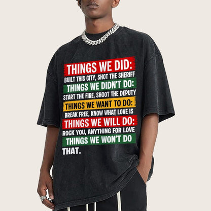 Things We Did Vintage Distressed T-shirt