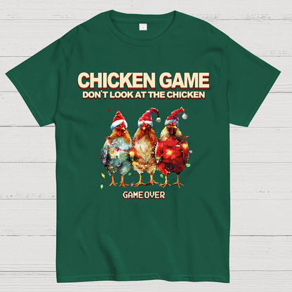 Chicken Game Christmas Geek T-Shirt