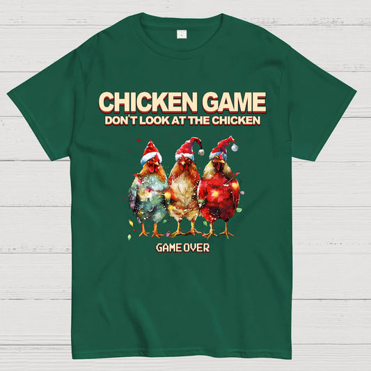 Chicken Game Christmas Geek T-Shirt