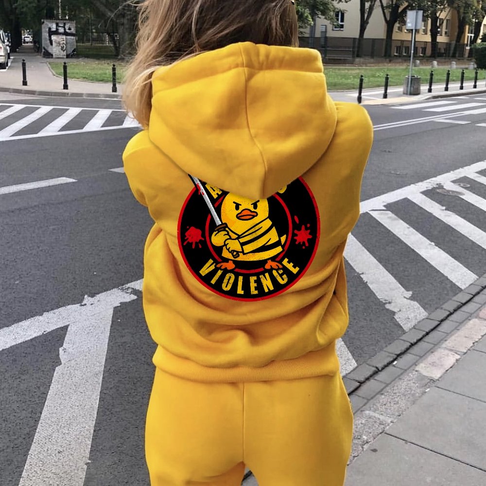 Always violence Printed Back Unisex Cotton Hoodie