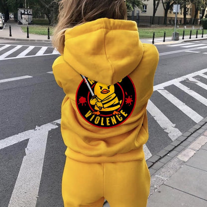 Always violence Printed Back Unisex Cotton Hoodie
