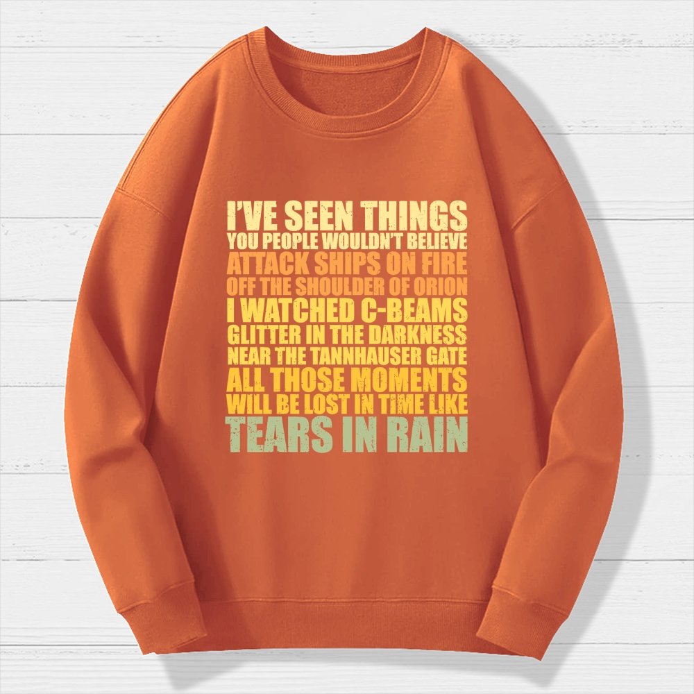 Tears In Rain Geek Cotton Sweatshirt