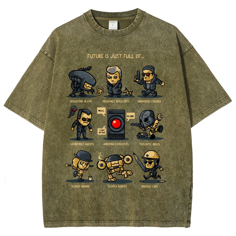 Dystopian Future Vintage Distressed T-shirt