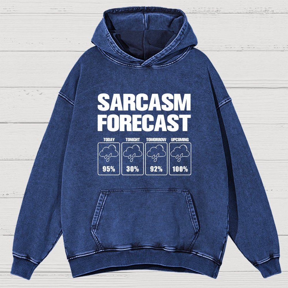 Sarcasm Forecast Vintage Distressed Hoodie