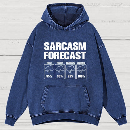 Sarcasm Forecast Vintage Distressed Hoodie