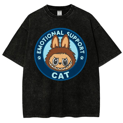 Emotional Support Cat Vintage Distressed T-shirt