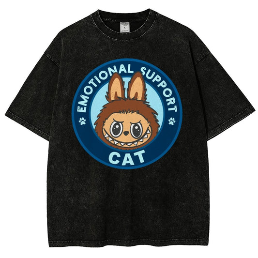 Emotional Support Cat Vintage Distressed T-shirt