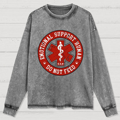 Do Not Feed Washed Long Sleeve Tee