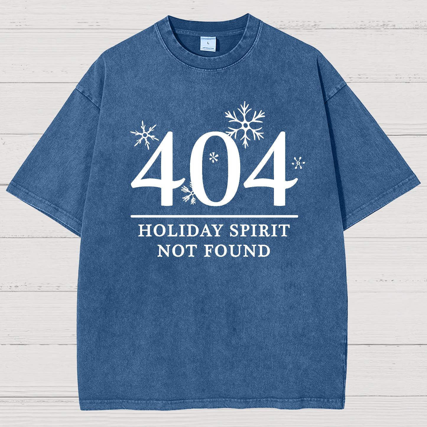 404 Holiday Spirit Not Found Vintage Distressed T-shirt
