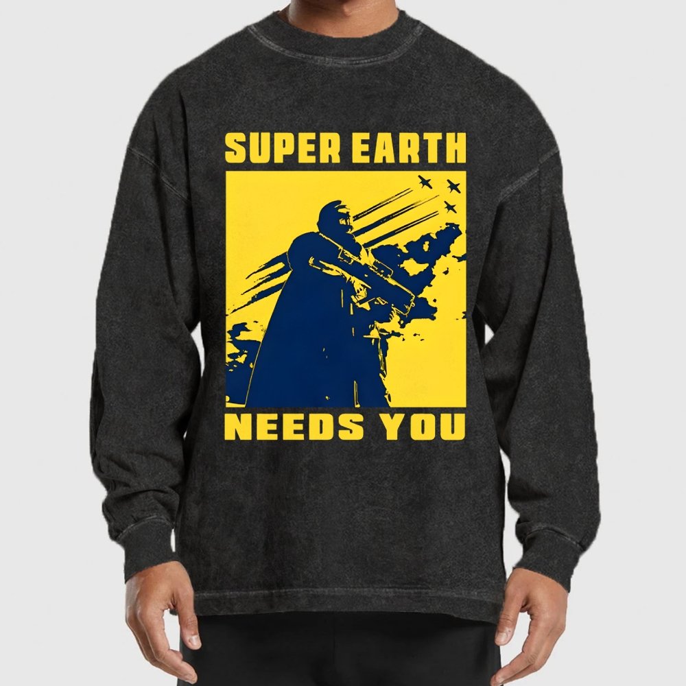 Earth Needs You Washed Long Sleeve Tee