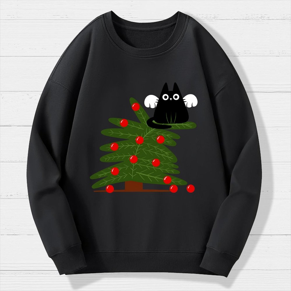 Angel Kitty Geek Cotton Sweatshirt