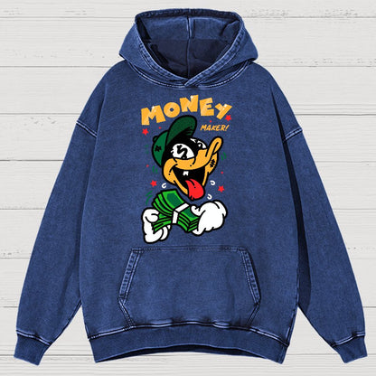 Money Maker！Sarcasm Vintage Distressed Hoodie