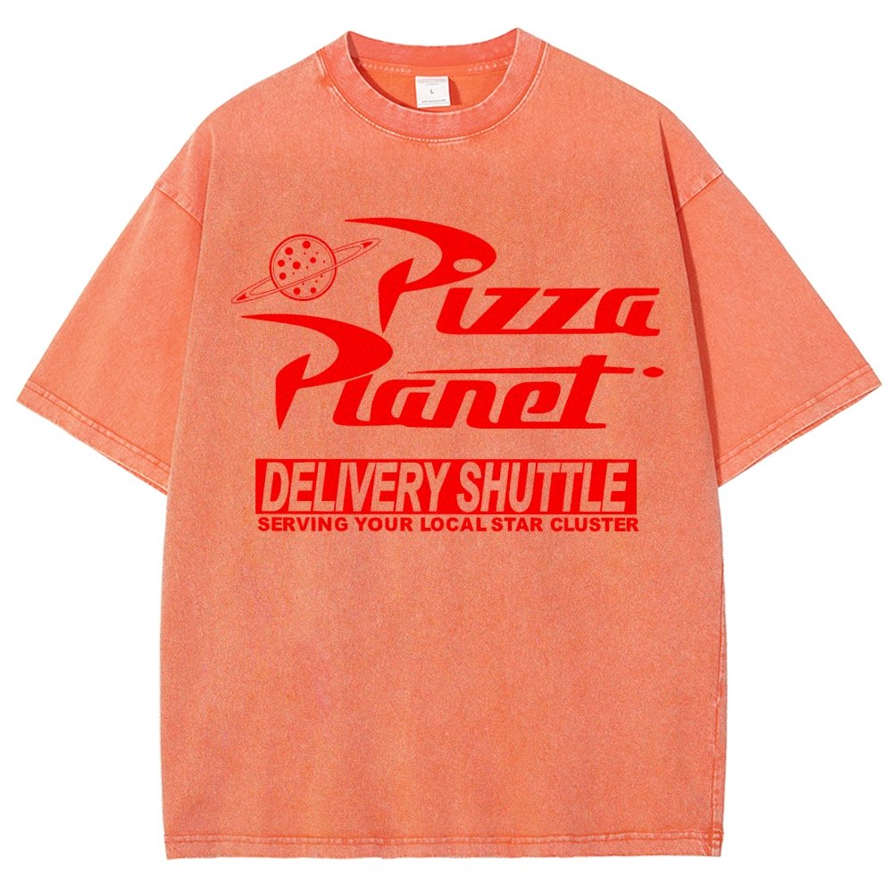 Cosmic Pizza Delivery Vintage Distressed T-shirt