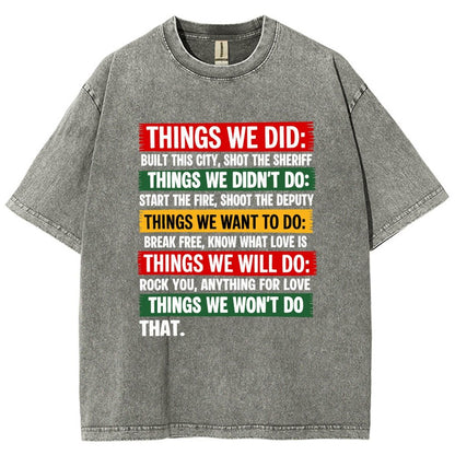 Things We Did Vintage Distressed T-shirt