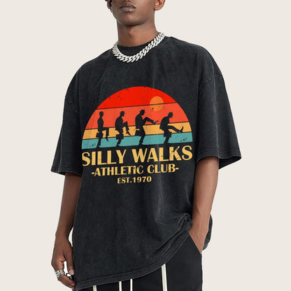 Silly Walks - Athletic Club Vintage Distressed T-shirt