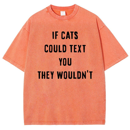 If Cats Could Text You Vintage Distressed T-shirt