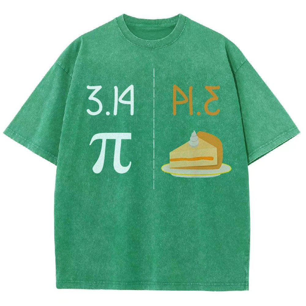 Funny PI Mirror Image Of 3.14 Is PIE Vintage Distressed T-shirt