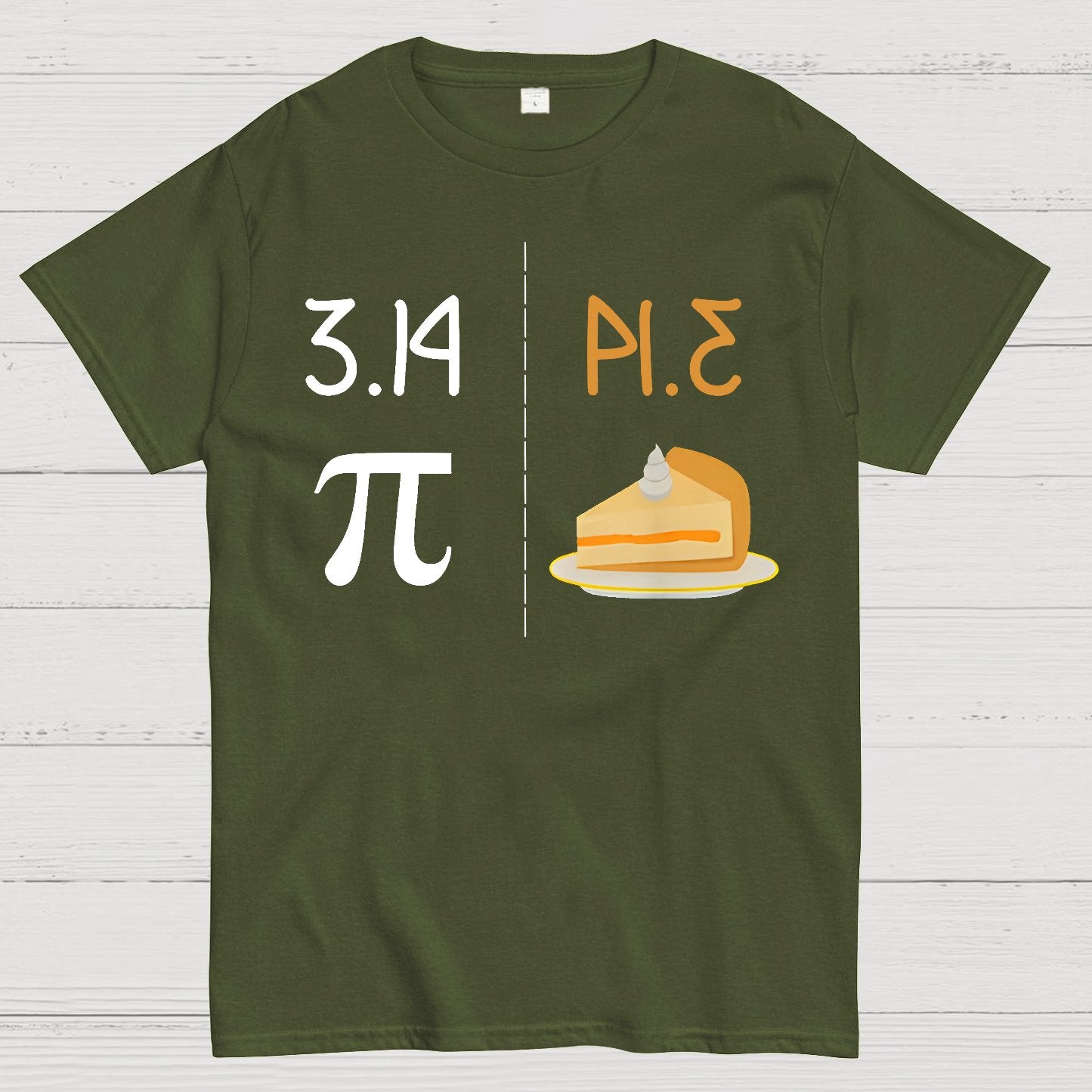 Funny PI Mirror Image Of 3.14 Is PIE Geek T-Shirt