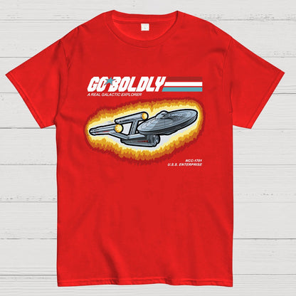 Go Boldly - A Real Cosmic Explorer Geek T-Shirt