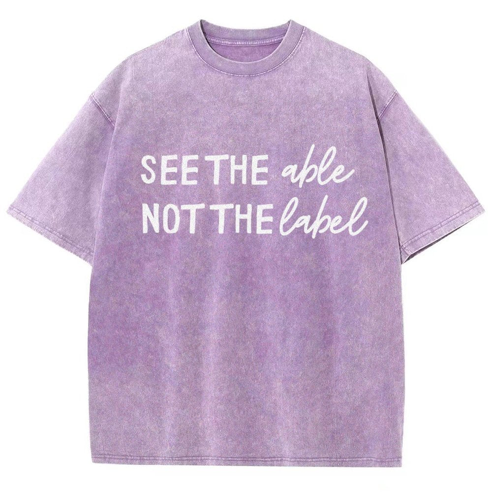 See the Able Not the Label Autism Vintage Distressed T-shirt