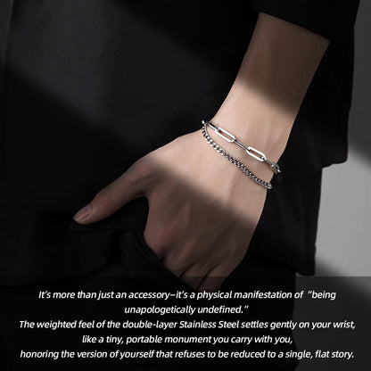 Double - Layer Stainless Steel Bracelet | Don’t Be Thin and Monotonous