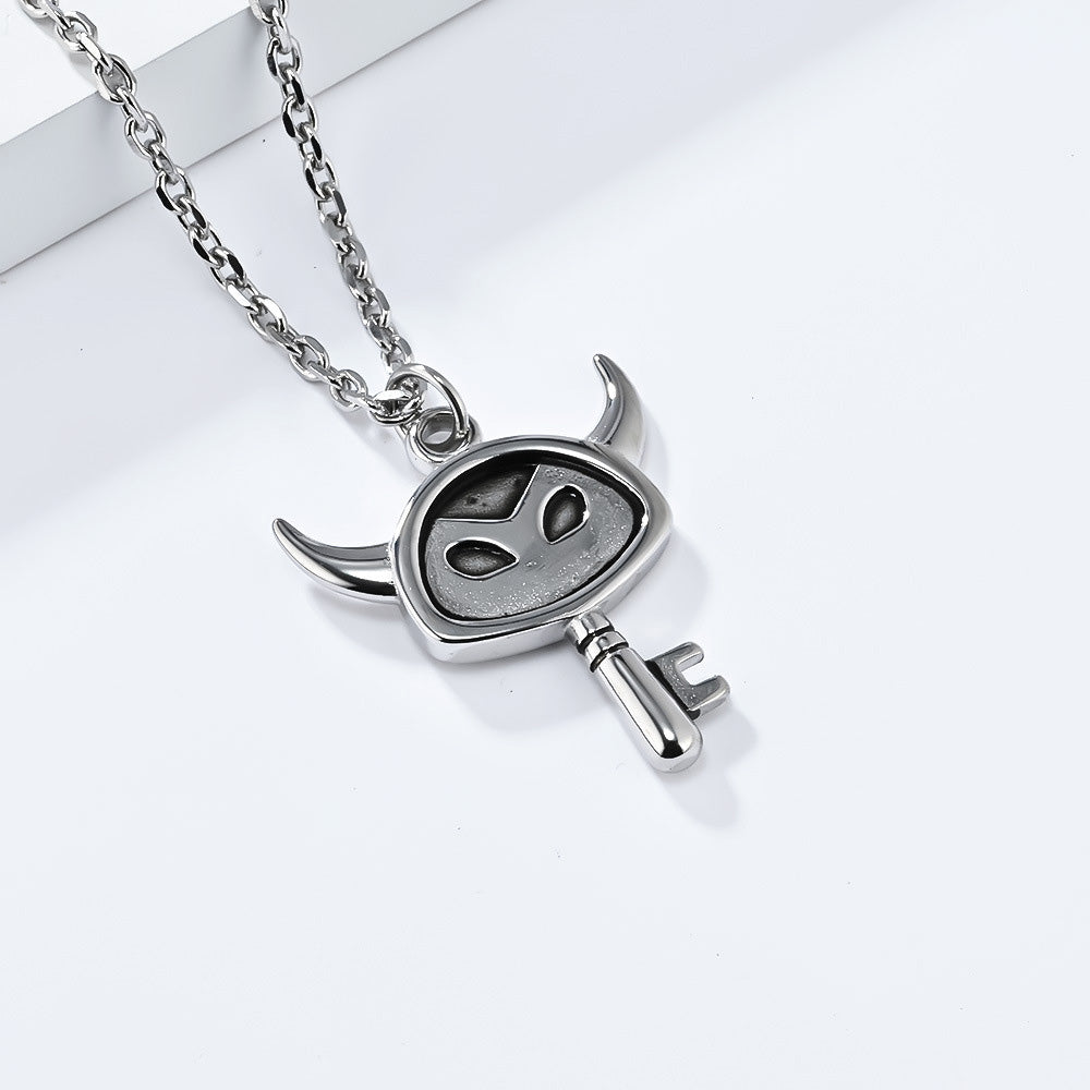 Little Devil Key Stainless Steel Necklace- Ignite Your Unique Soul with Rebellion