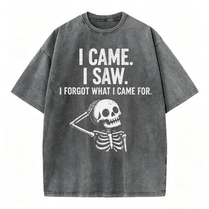 I Came. I Saw. I Forgot What I Came For. Funny Dark Humor T-Shirt