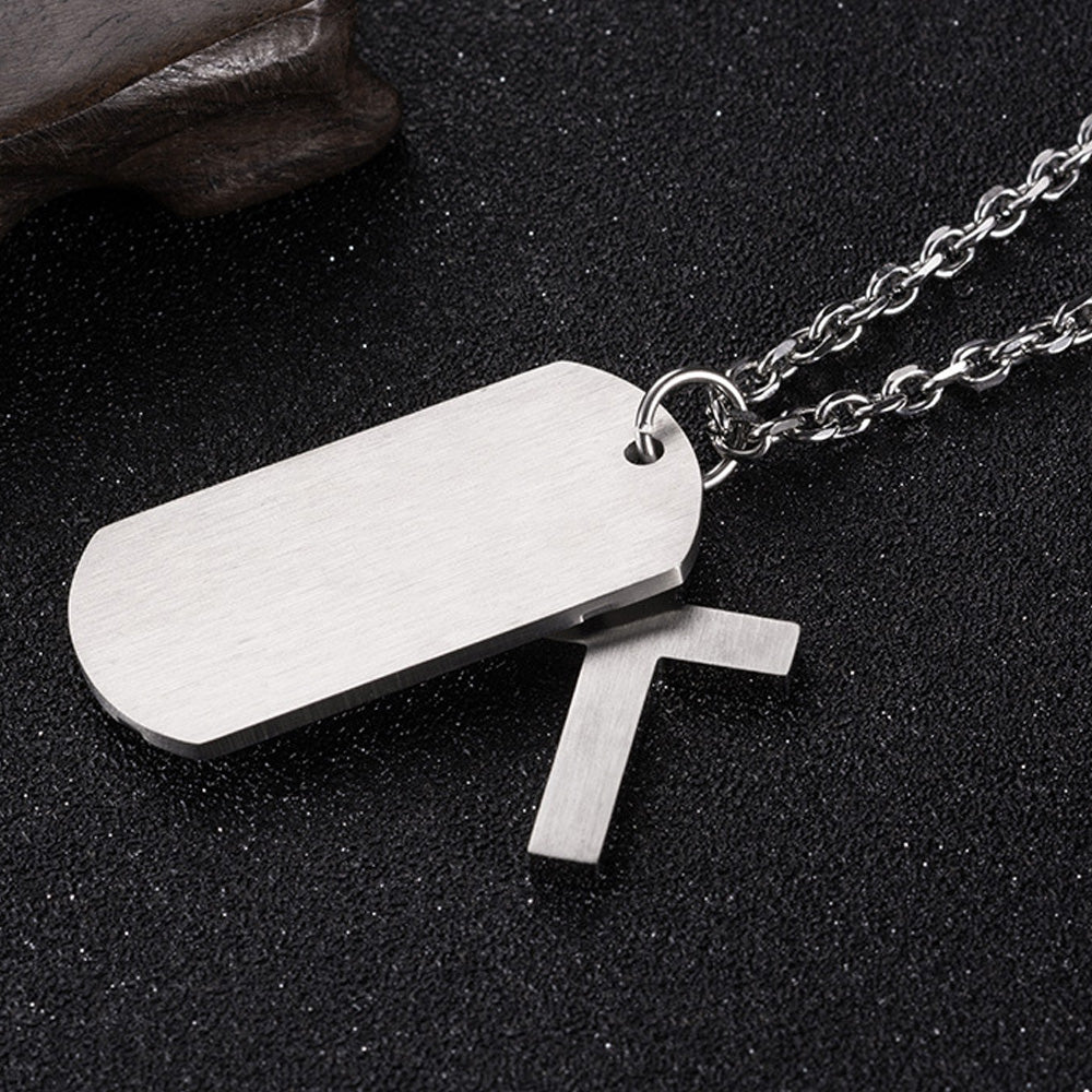 Faith Inscribed Double Pendant Necklace