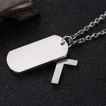 Faith Inscribed Double Pendant Necklace