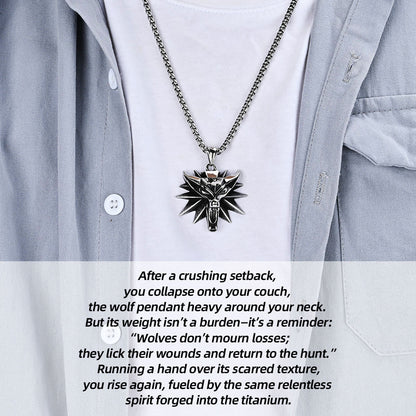 Stainless Steel Wolf’s Roar” Necklace—roar against conformity, wear your wild soul.