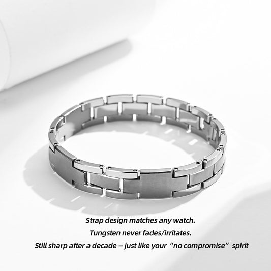 Tungsten Steel Watch - Strap Bracelet | Less is More, Answer to “Hardcore Minimalism”