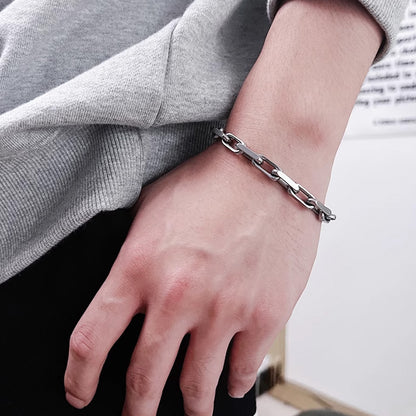 S-Clasp Square Titanium Steel Bracelet – Sleek Simplicity, Crafted to Last