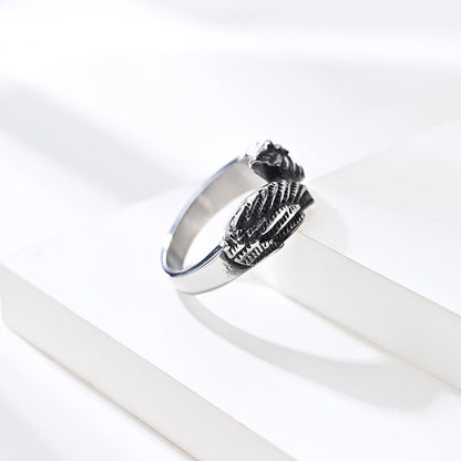 Angel Wings Stainless Steel Ring