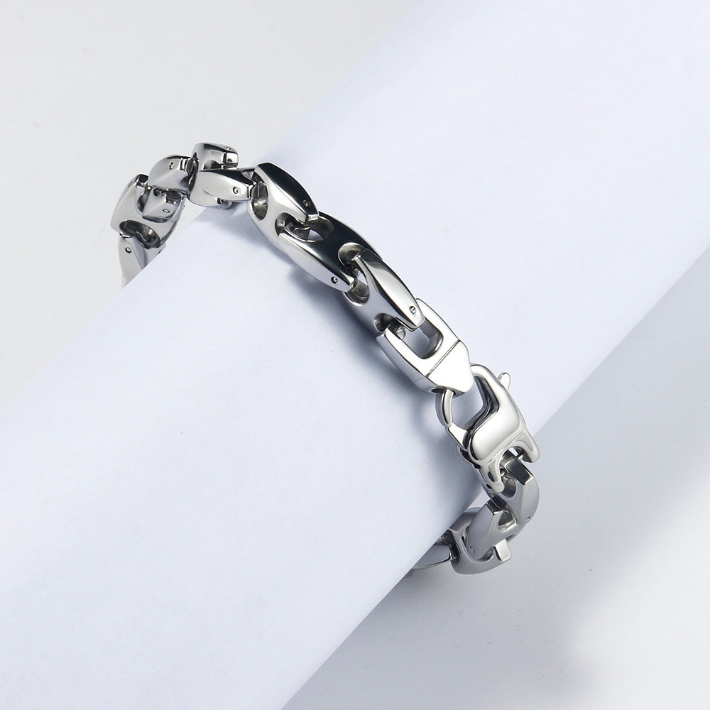 Stainless Steel H - Clasp Bracelet | Build Wrist Style with Tough Posture