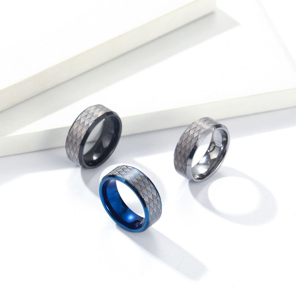 Tungsten Carbide Diamond - Patterned Ring | Your Exclusive “Style Fingerprint”