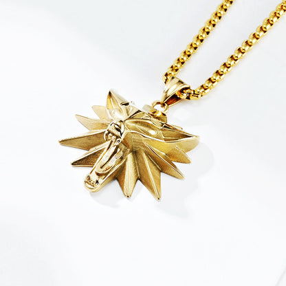 Stainless Steel Wolf’s Roar” Necklace—roar against conformity, wear your wild soul.