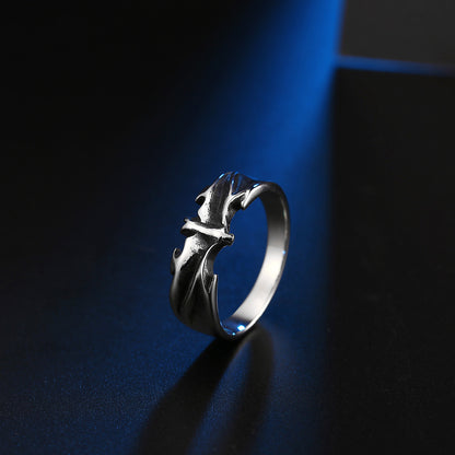 Stainless Steel Bat-Shaped Ring