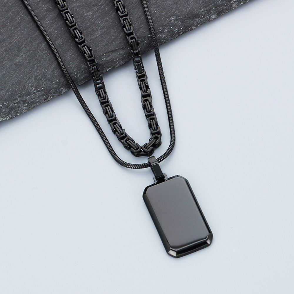 Stainless Steel Double - Layer Necklace | Hide Stories in “Minimalist Blank”
