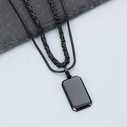 Stainless Steel Double - Layer Necklace | Hide Stories in “Minimalist Blank”