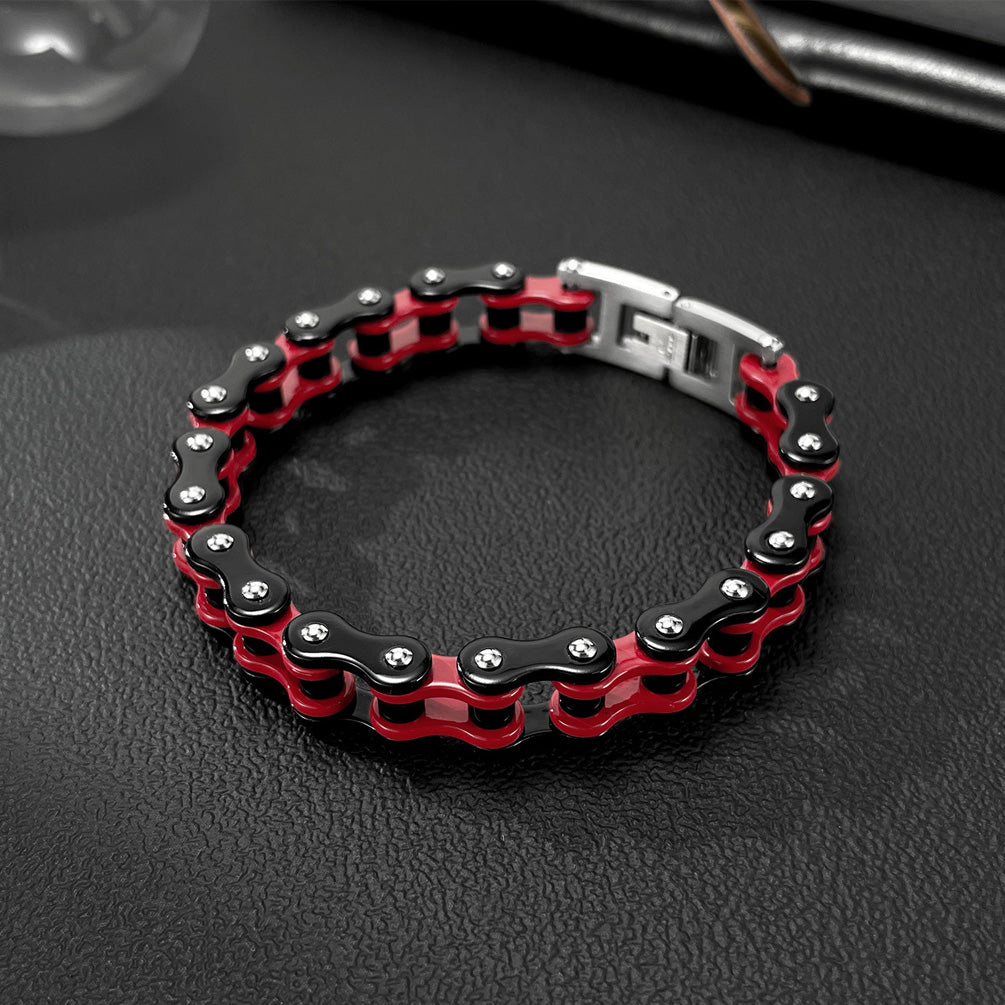 Bike Chain - Inspired Stainless Steel Bracelet:Strength in Every Link