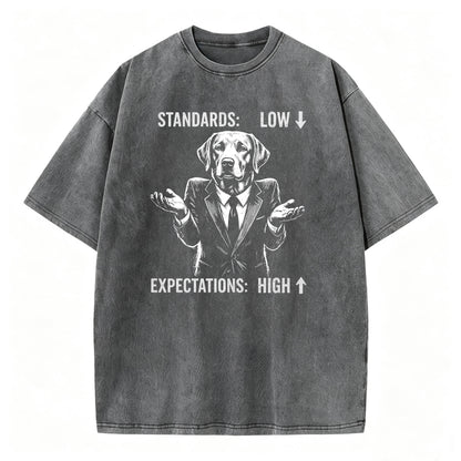 Standards Low Expectations High Funny Sarcastic T-Shirt