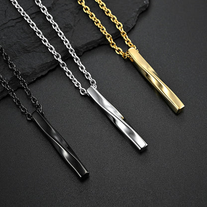 Premium Steel Necklace — The Unbreakable Curve: Your Gender-Free Armor