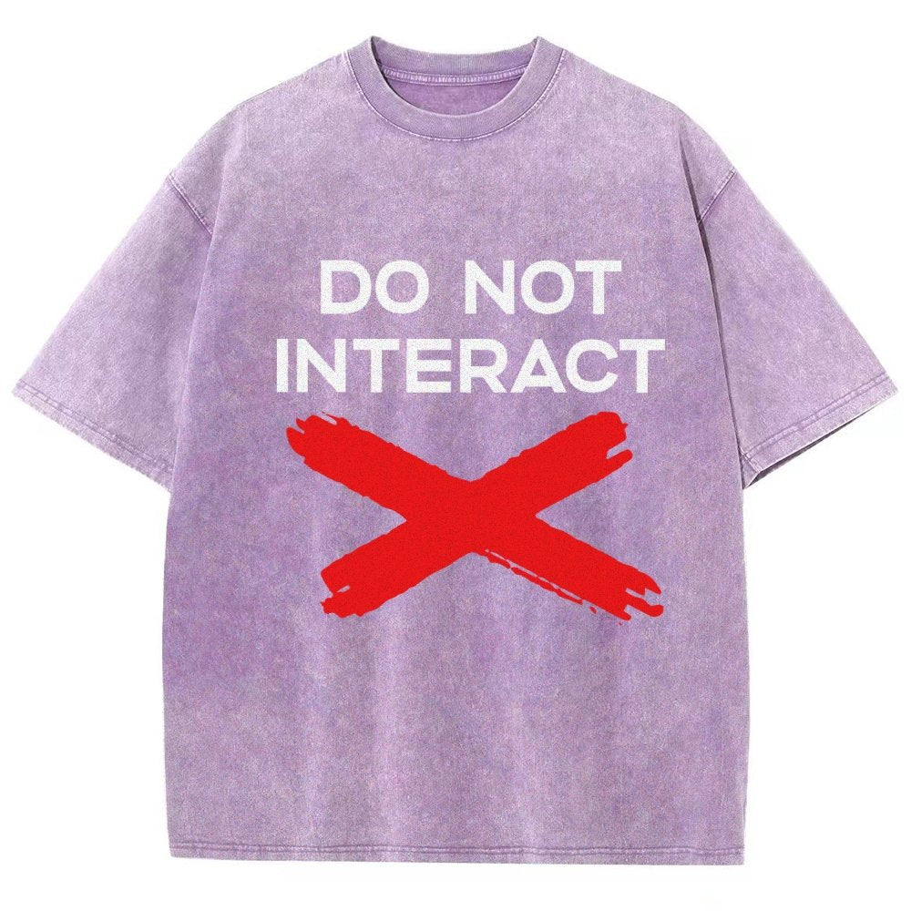 Do Not Interact Vintage Distressed T-shirt
