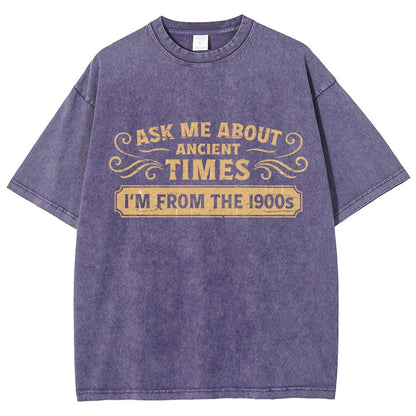 Ask Me About Ancient Times Vintage Distressed T-shirt